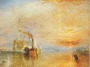 Joseph Mallord William Turner The Fighting Temeraire tugged to her last Berth to be broken up oil painting on canvas
